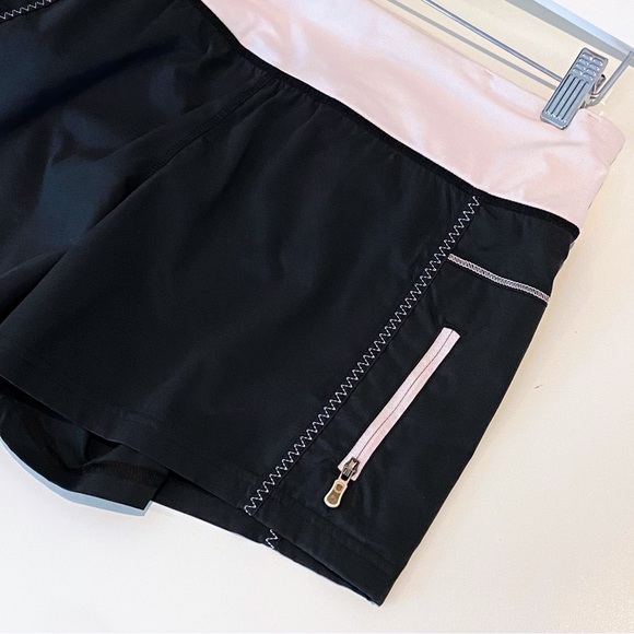 Lululemon ALL SPORT Shorts 4" Inseam Black & Light Pink Womens Size 4 - Picture 3 of 5